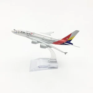 1:400 Alloy Diecast Airplane Model Collection 16cm Airbus A380 Asiana Airlines - Picture 1 of 8