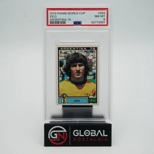 Zico 1978 Panini World Cup Argentina 78 Rookie Sticker #254 PSA 8 - Picture 1 of 2