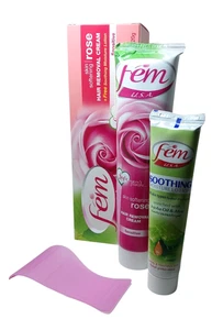 FEM USA Haarentfernungscreme mit Rose - glatte Haut für Frauen, 120 g - Bild 1 von 19
