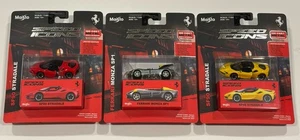Maisto Speed Icons Ferrari SF90 Stradale Red/Yellow Monza SP1 Silver Lot Of 3 - Picture 1 of 7