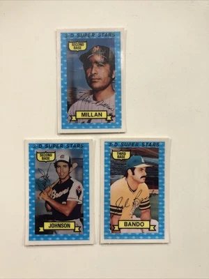 3 CARD LOT OF 1974 KELLOGG 3D SUPER STARS  CARDS COMB SHIP NO RES CB C - Image 1 of 4
