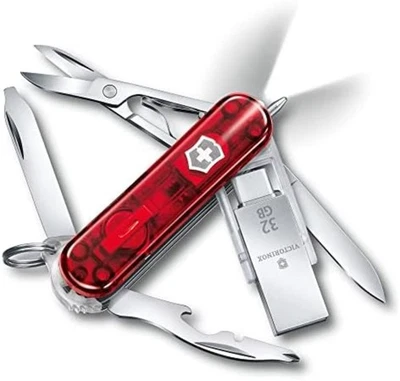 VICTORINOX USB Memory 32GB Knife LED at WORK 32GB USB3.1 & 3.0 4.6336.TG32 F/S - Image 1 of 4