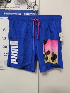 Brand New Puma Leg wear And Underwear Swim Trunks New York NY 8 In Inseam 18 Out - Picture 1 of 9