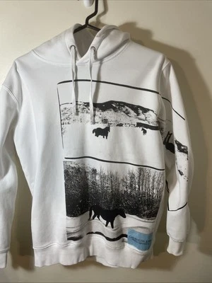 Calvin Klein Jeans x Andy Warhol White Pullover Hoodie Corydalis Winter Sz Me  - Image 1 of 4