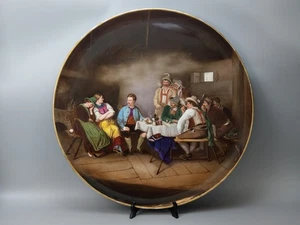 Placa de porcelana grande salón tiroler después de Franz Defregger - Imagen 1 de 24