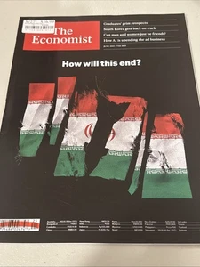 The Economist Magazine June 21st-27th 2025 How Will This End Iran War Flag Cover - Picture 1 of 2