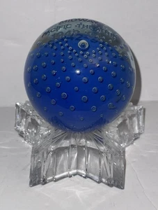 CONTROLLED BUBBLE GLASS PAPERWEIGHT 1942-92 Midway Pacific theater 2/500 Signed - Bild 1 von 5