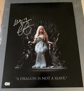Emilia Clarke Signed Game of Thrones Mother Dragons 16x20 Photo Beckett BAS - Picture 1 of 1