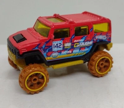 Hot Wheels Hummer Red SUV Die Cast Toy 1:64 Scale TM GM #142 Mattel 2008 - Image 1 of 4