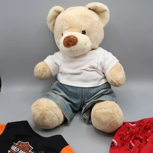 Oso de peluche Build a Bear suave difuso clásico felpa con varios trajes rellenos - Imagen 1 de 5