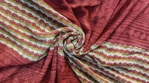 Tela estampada sari de seda pura indio vintage Sari Georgette Chinon PGS1606 - Imagen 1 de 9