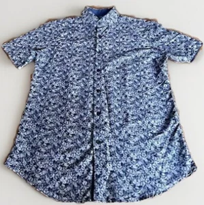 Suslo Couture Men Bicycle Blue Slim-Fit Wrinkle-Free Stretch Dress Shirt Small - Picture 1 of 7