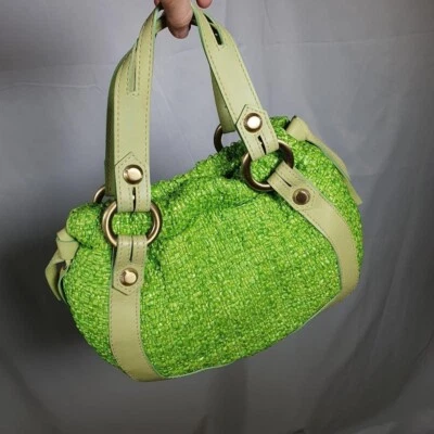 bright green weave nicoli mini bag - Image 1 of 4