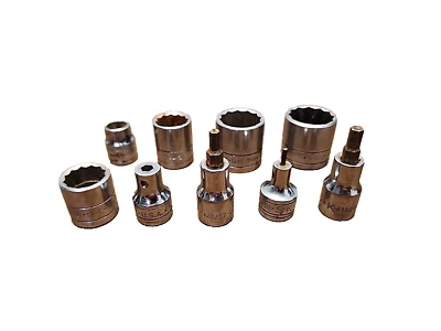 (9) S-K Wayne 3/8" Drive 12 Point & Specialty SAE Metric Sockets Lot ~ Made USA - Image 1 of 4