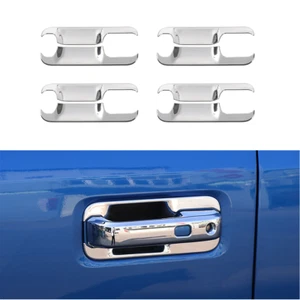 Cubierta de tapicería de tazón de manija de puerta exterior cromada decoración para Ford F150 2015-2019 4 puertas - Imagen 1 de 7