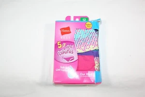 948X03 Hanes GHBCK5 Best Girls' Cotton Stretch Bikinis (5-Pack) 12 Assorted - Picture 1 of 2