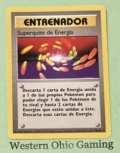 Pokemon TCG Superquite de Energia #79 SPANISH Super Energy Removal CCG Base Set - Picture 1 of 2