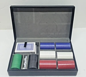 160 Pokerchips Bey Berk Poker Gaming 2 Poker 5 Würfel Set Echtleder Box - Bild 1 von 8