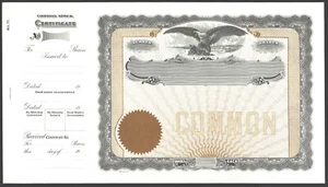 UNSIGNIERT UNBENUTZT UND UNDATIERT, LEER HELLGRAU UND GRÜN MIT GOLDSIEGEL BOND COMMO - Bild 1 von 2