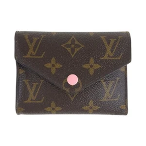 LOUIS VUITTON Monograma Porte-Feuille Victorine Cartera Compacta Marrón Rosa PVC - Imagen 1 de 10