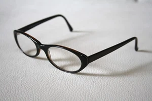 CALVIN KLEIN Gafas lectura Vintage 90’s - Forma ovalada - Negro brillante - Imagen 1 de 5