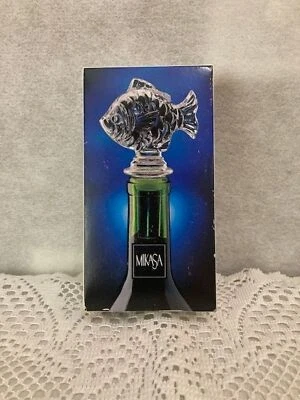 Tapón de botella de cristal Mikasa "Nature Catch" pesca coleccionable Foto 1 de 4