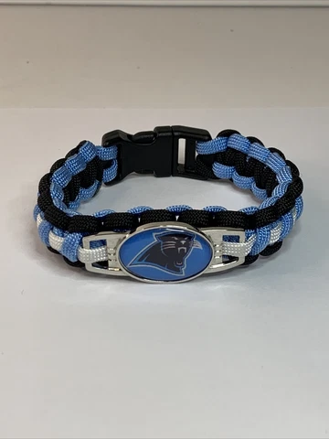 **NEW** Carolina Panthers NFL Team Logo Paracord Survivor Bracelet Cover