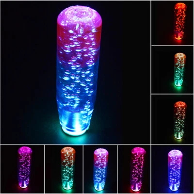 10cm Car LED Light RGB Shift Knob Stick Crystal Purple Blue Bubble Gear Shifter Foto 1 de 4