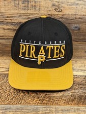Vintage Pittsburgh Pirates Hat Cap Snapback Black Cooperstown Baseball MLB Mens