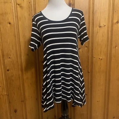 Lularoe Womens Carly Dress Black White Stripe Size XXS - Image 1 of 4