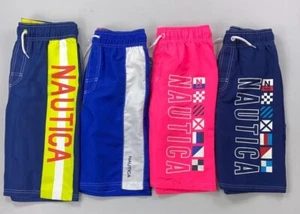 Boy's Youth Nautica 50+ UPF Performance Swimsuit Trunks Swim - Picture 1 of 9