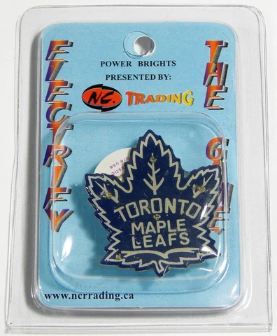 Toronto Maple Leafs Flashing LED Light-Up Logo Magnet Pin New NIP NHL Hockey Cover