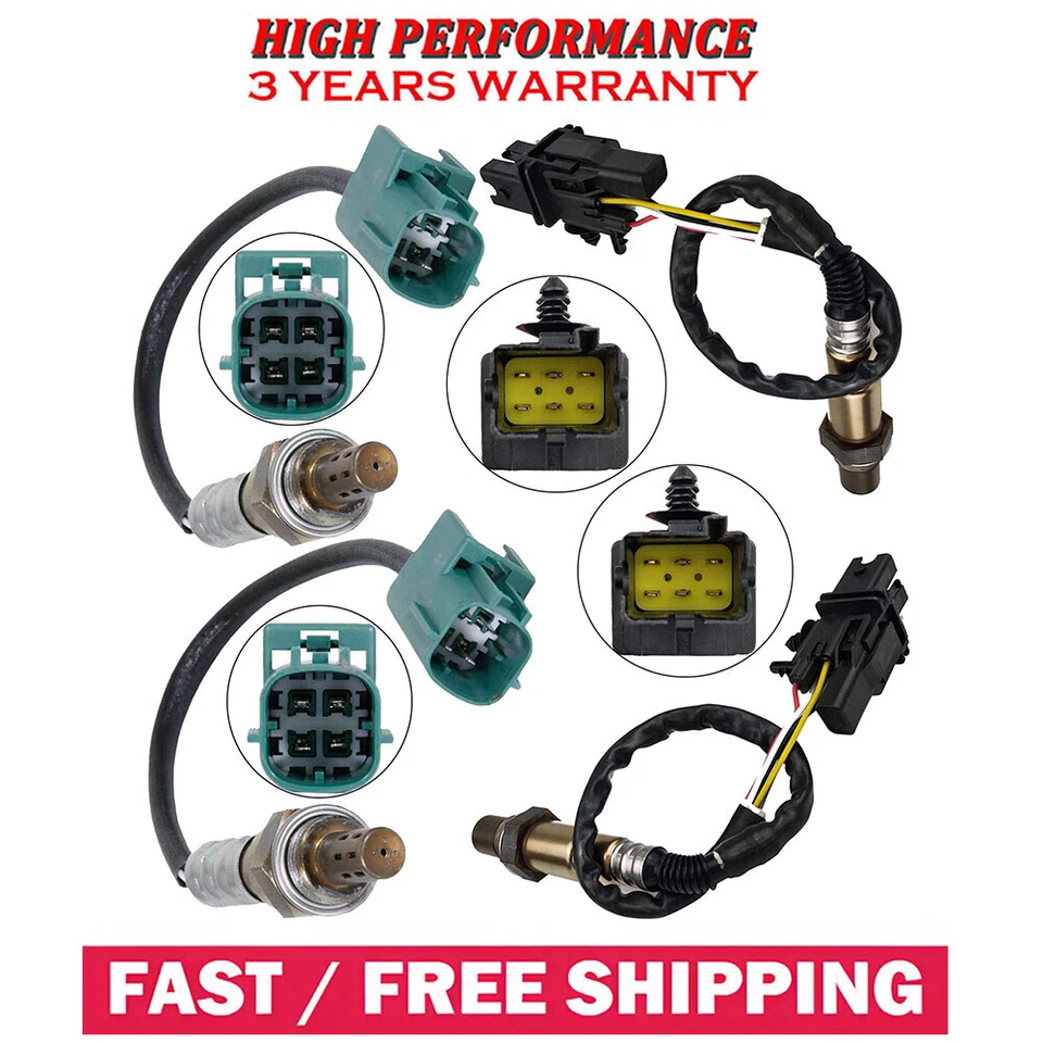 4PCS Oxygen Sensor Up+Downstream For 2005-2008 Nissan Maxima Murano Quest 3.5L Foto 1 de 4