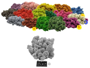 Muwse Islandmoos 25g Spur TT - Farbauswahl 1-fach gereinigt fluffig Büsche Hecke