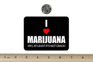 3 x 4 Biker Refrigerator Magnet I Love Marijuana BM414 - Picture 1 of 1