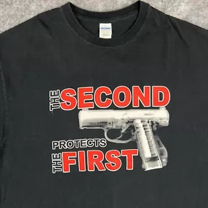 T-shirt nera Secondo Emendamento protegge il primo adulto XL - Foto 1 di 5