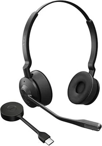 Casque stéréo sans fil Jabra Engage 55 avec adaptateur USB-C DECT Jabra Link 400 - Photo 1/14