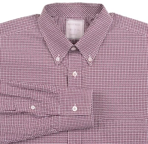 Billy Reid Made in ITALY Red Micro Check Geometric Button Up Shirt M - Picture 1 of 9