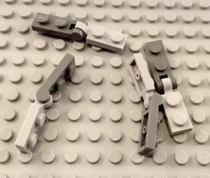 Lego Menge 4 bläulich grau 1x2 Bar und Clip Scharnier Stil Platte Stück - Bild 1 von 1