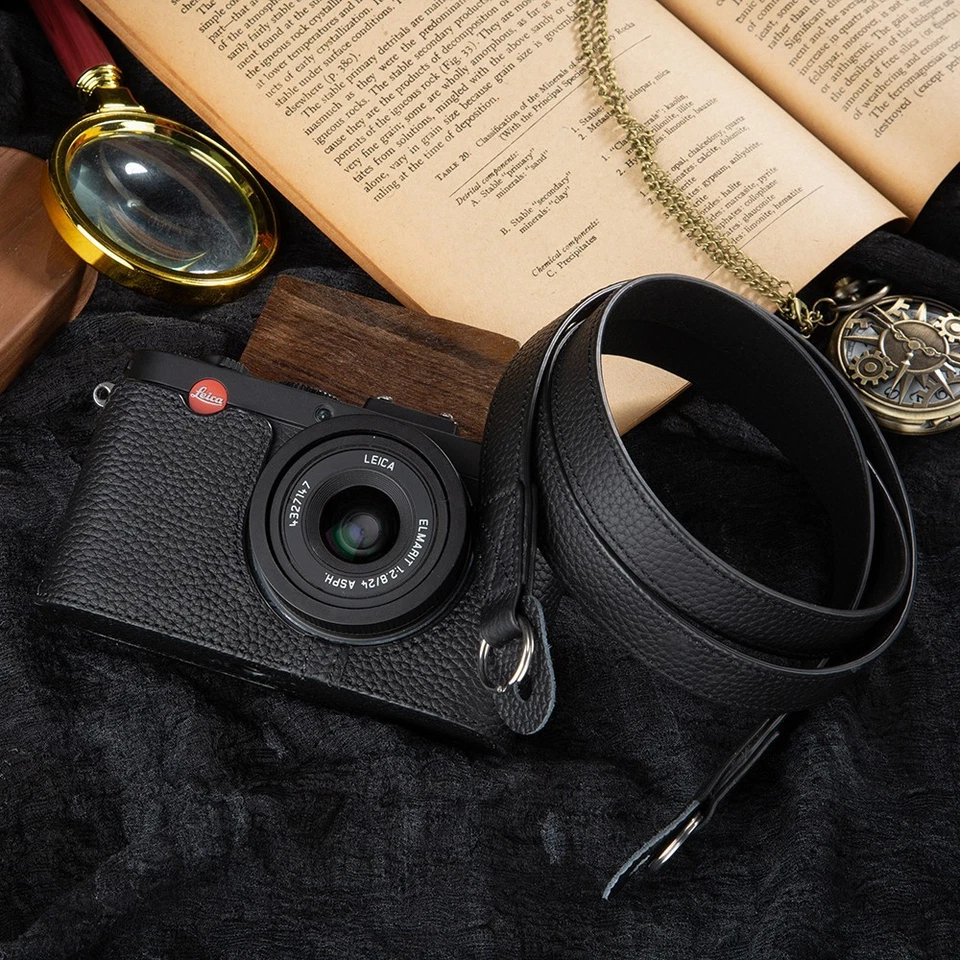 Medio estuche de cuero genuino con correa para el hombro para Leica X-E tipo 102 X2 X1 Foto 1 de 1