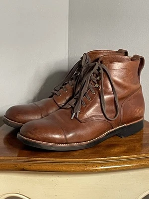 J. Crew Kenton ботинки мужской размер 10 кожаный крышка носок шнурует вверх скорость крючки F4446 - Изображение 1 из 4