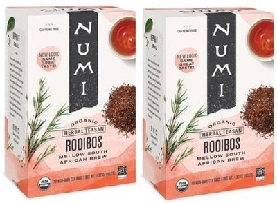 Paquete de 2 bolsas de té Rooibos de té orgánico Numi Foto 1 de 2
