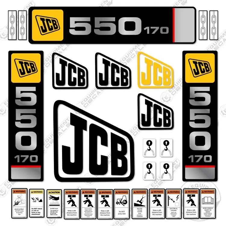 Kit de calcomanías para carretilla elevadora JCB 550-170 - ¡VINILO 3M EXTERIOR 7 AÑOS! Foto 1 de 1