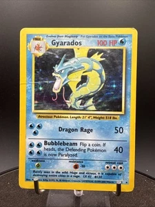 Pokemon Gyarados Base Set 1999-2000 4th Print Holo Rare 6/102 UK Print - Picture 1 of 24