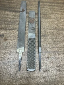 3 Vintage 15”& 12" Metal Files Nicholson & Horseshoe Arcade ~ Estate Find - Picture 1 of 11