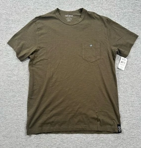 Todd Snyder Shirt Mens Medium Green Slub Pocket Tee Homespun USA Made NEW - Picture 1 of 8