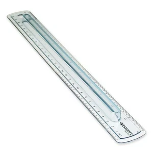 Westcott Finger Grip Ruler, Smoke Plastic, Inches and Metric, 12-Inch (00402) - Picture 1 of 3