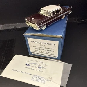 1957 Lincoln Premiere 4 Dr Landau Hard Top 1:43 Model Car by Madison Models - Picture 1 of 10