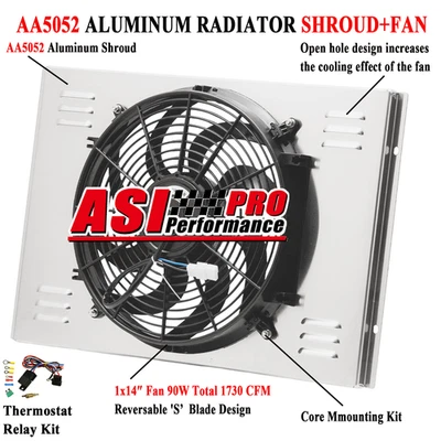 Aluminum Shroud Fan Relay For 1962-1967 ,1964 Chevrolet Nova Chevy II 2.5L/ 3.8L Foto 1 de 4