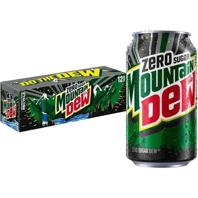 Mountain Dew Zero Sugar Soda, latas de 12 oz (paquete de 12) Foto 1 de 4